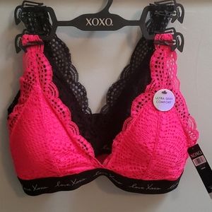 XOXO 2-Pack Ultra-Sexy Comfort Lace Bra Size L